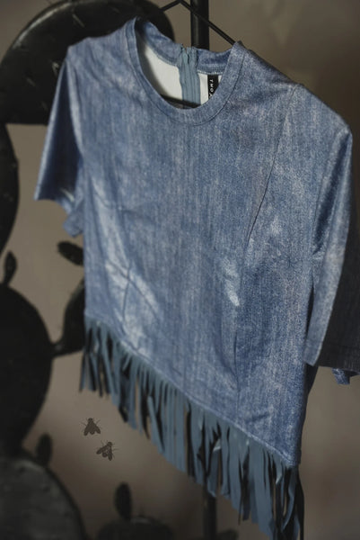 Zippity Zat Denim Top