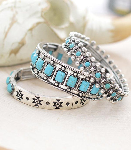 Turquoise Stacked Bracelet Set