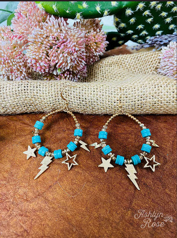Shoot For The Stars Turquoise Earrings