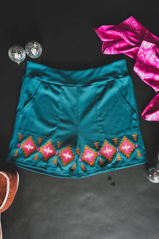 Tequila Shots Turquoise Shorts