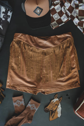 Round Up Skort Brown